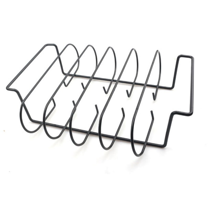 Non-stick Rib Plank Stand Barbecue Rib En Gebraden Rack Rvs Grillen Bbq Kip Rundvlees Ribben Rack Grillen mand: B
