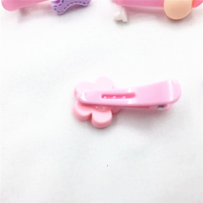 20 PCS Roze Kinderen Kids PVC Haar clip Hoofddeksels voor baby meisjes Zoete Bloem Meisjes Pretend Play Haar clips voor Meisjes Kids