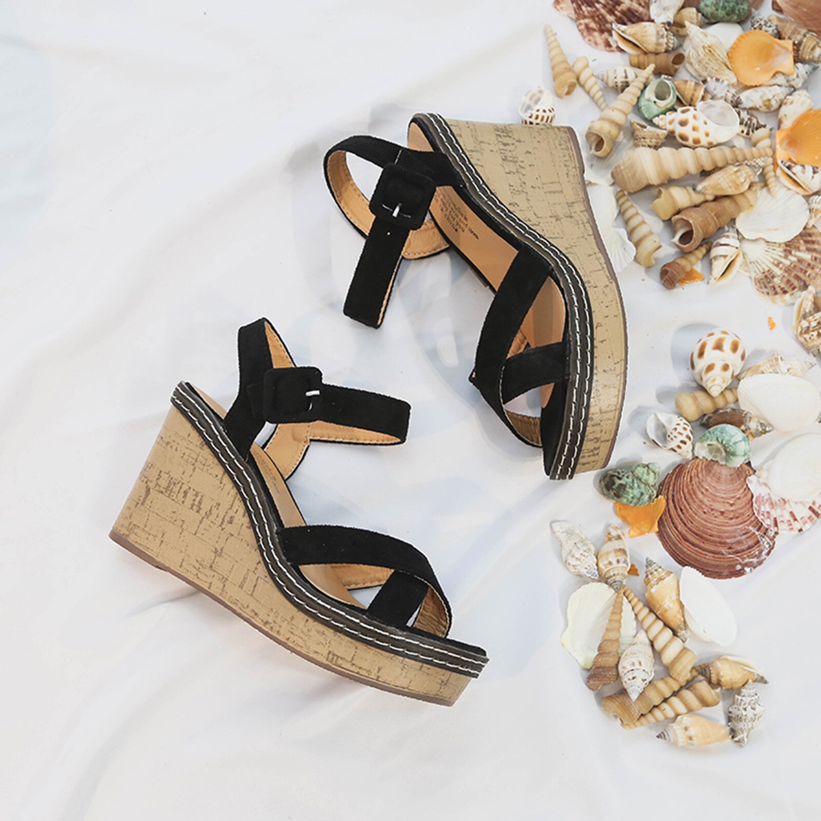 Zomer Hoge Hak Open Teen Muffin Platform Dikke Zolen Vrouwen Schoenen Zomer Mode Sandalen Schoenen Slippers Strand schoenen