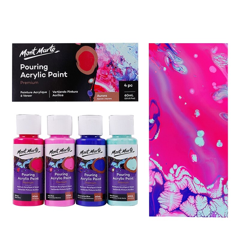 60ML Pigment Acrylic Paint Set Fluid Marbling Paint Acrylic Pouring Medium Drawing Tool For Artist DIY Art Supplies
