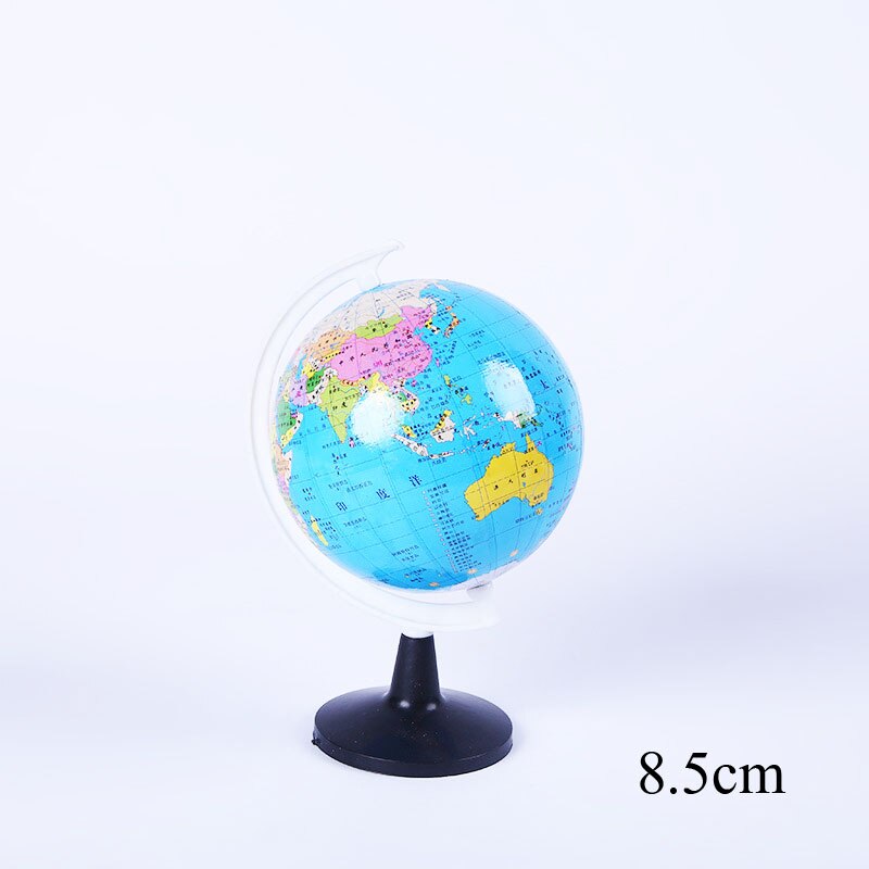 8.5cm Rotary World Globe Model Globe World Map Geography Educational Toy With Stand School Teaching Supplies Aids Students Kids