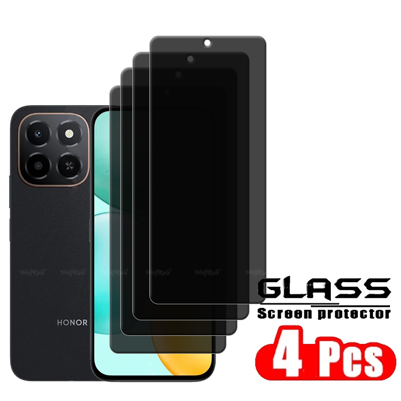 1/2/3/4Pcs For Honor X6C Glass Huawei Honor X6C Tempered Glass 9H HD Protective Privacy Anti-Spy Glue Screen Protector Honor X6C: Khaki