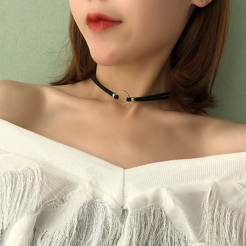 Gargantilla gótica de terciopelo negro, collares de cuerda de estilo gótico, decoración para el cuello para mujer, joyería Chocker en accesorios para el cuello de niña: Multicolor