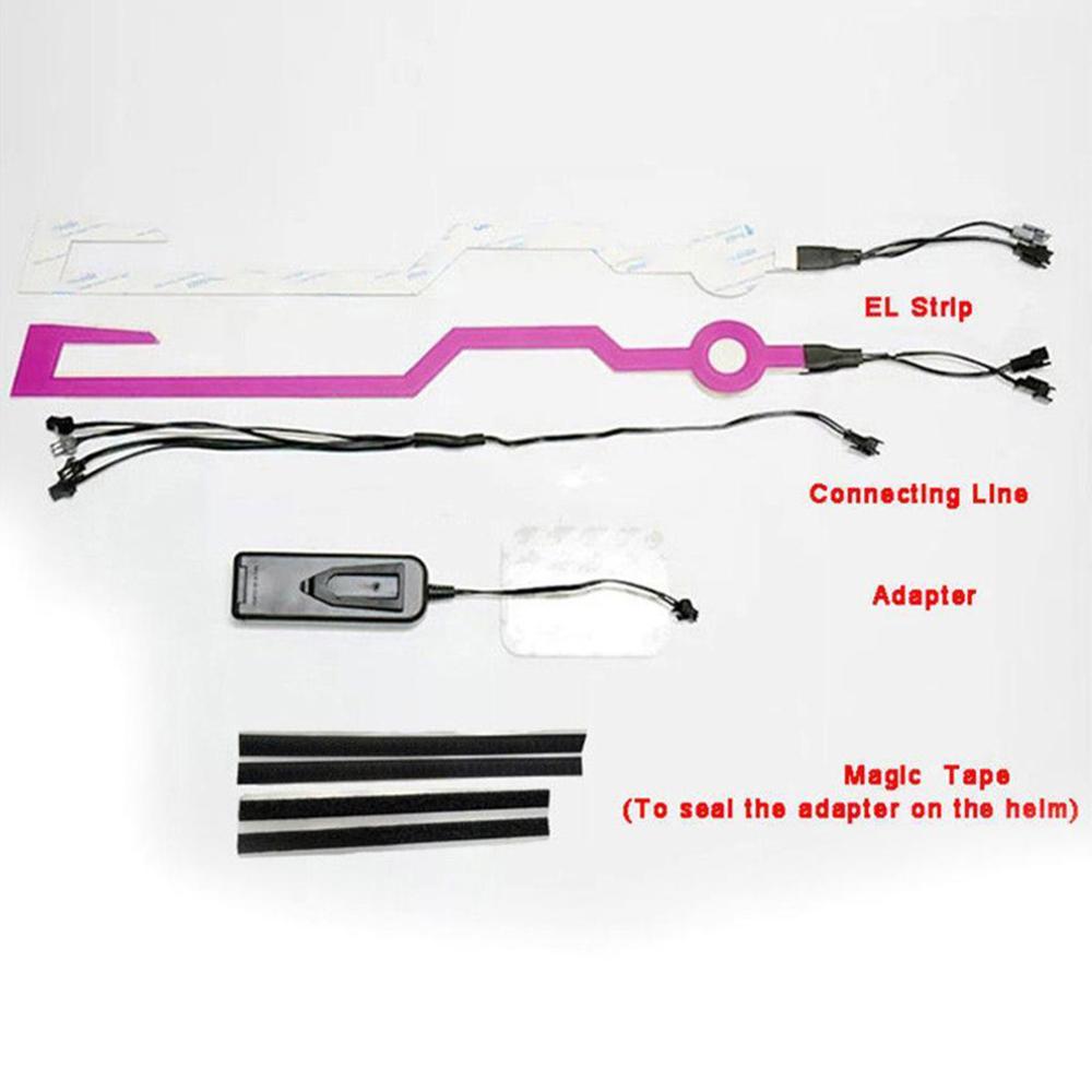 Motorhelm Night Riding Light Signaal Waterdicht Duurzaam Helm Moto Kit Knipperende Strip Led Licht Lichtgevende Helm Sticker