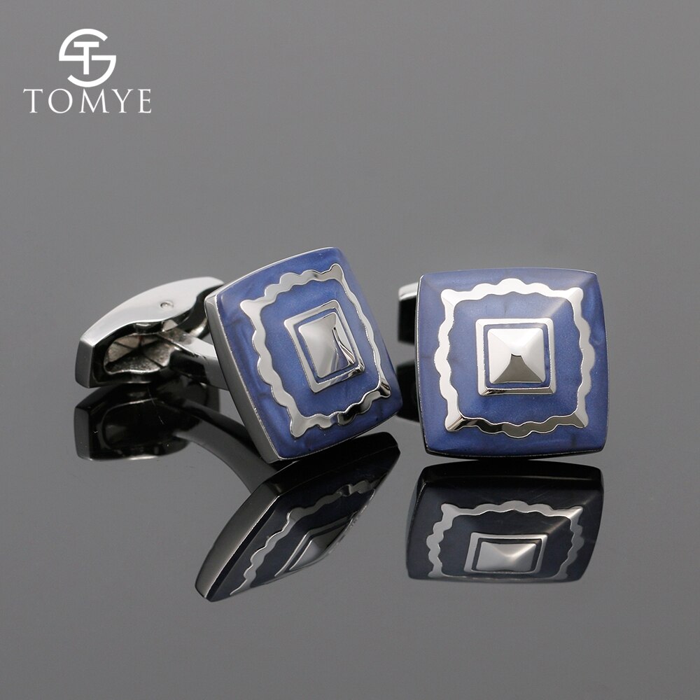 TOMYE Novelty Gold Cufflinks Square Copper Shirt Cufflinks For Mens XK18S380