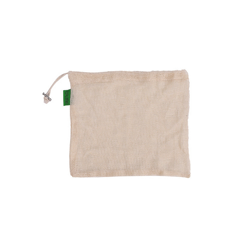 Natural Organic Cotton Mesh Production Of Shopping Bag Reusable Bags For Fruits And Vegetables Washable Eco-friendly Fruit Mesh: M 33x28cm
