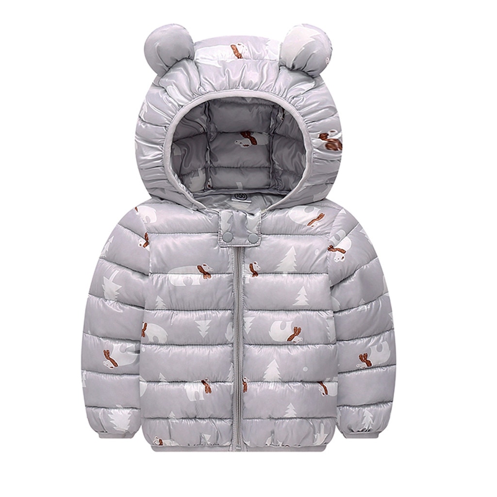 Abrigos de chico para la nieve infantil abrigos con capucha para bebés y niñas chaquetas con estampado de dibujos animados Otoño Invierno ropa de abrigo para niños