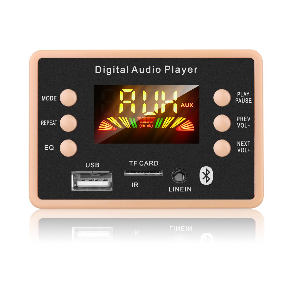 Placa decodificadora para coche, módulo de Audio WMA, MP3, Bluetooth 5,0, 12V, USB, TF, 3,5mm, AUX, Radio FM, Kit de reproductor MP3 inalámbrico, pantalla colorida