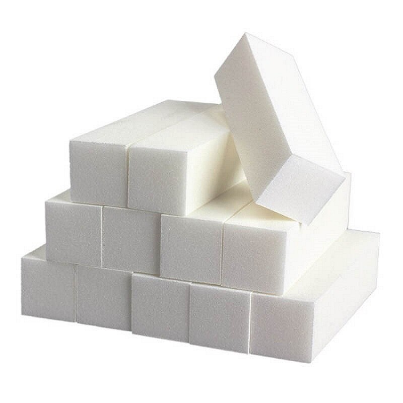 12 stuks witte buffer schuurblok vijlen korrel manicure nagelkunst tips tool smj: Default Title