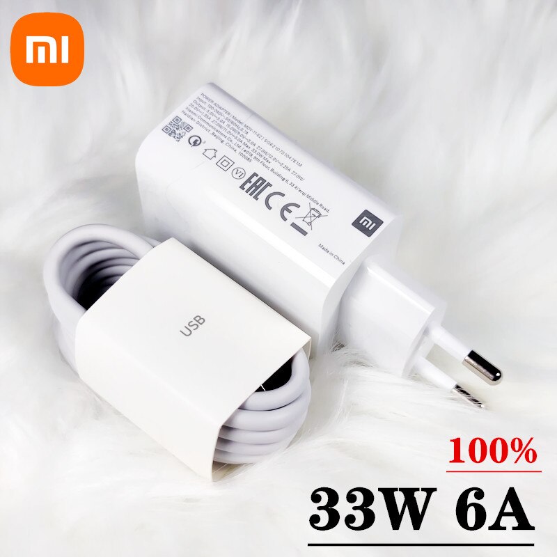 Original Xiaomi 33W Fast Charger EU 30W Turbo Charge Type C Cable Xiaomi Redmi Note 9 Pro POCO X3 Nfc Mi 10 9 9t Pro Note 10 10X: US
