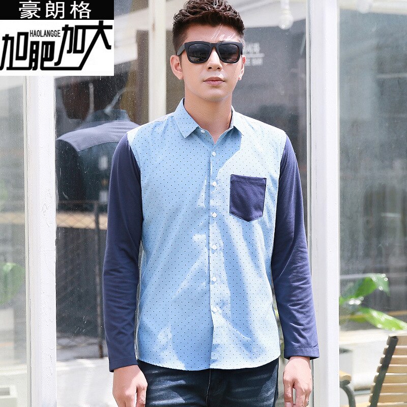 2016 szczupły mężczyzna koszula męska dżinsy plus rozmiar jesień mężczyzna z długim rękawem koszula camisa masculina marki na co dzień koszula biurowa