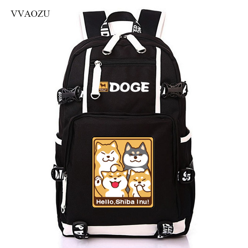 Nette Dogen Große Kapazität Rucksack Shiba Inu Printing Schultaschen Für Jugendliche Männer Frauen Reisetaschen Laptop Rucksack Mochila