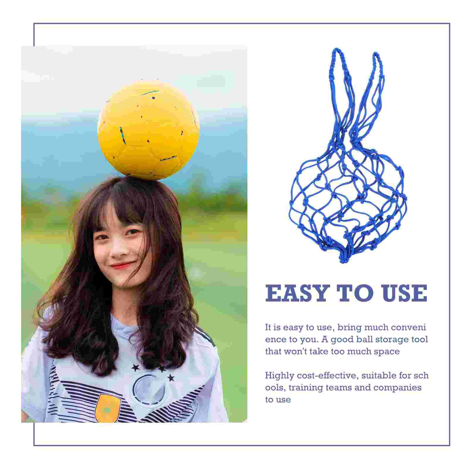 2Pcs Football Net Pockets Basketball Net Storage Containers Soccer Store Tools