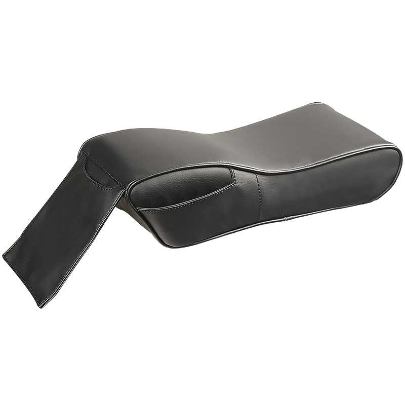 Leren auto armsteun kussen auto middenconsole stoel armleuningen box covers bescherming hand verhoging steunen accessoires: Zwart