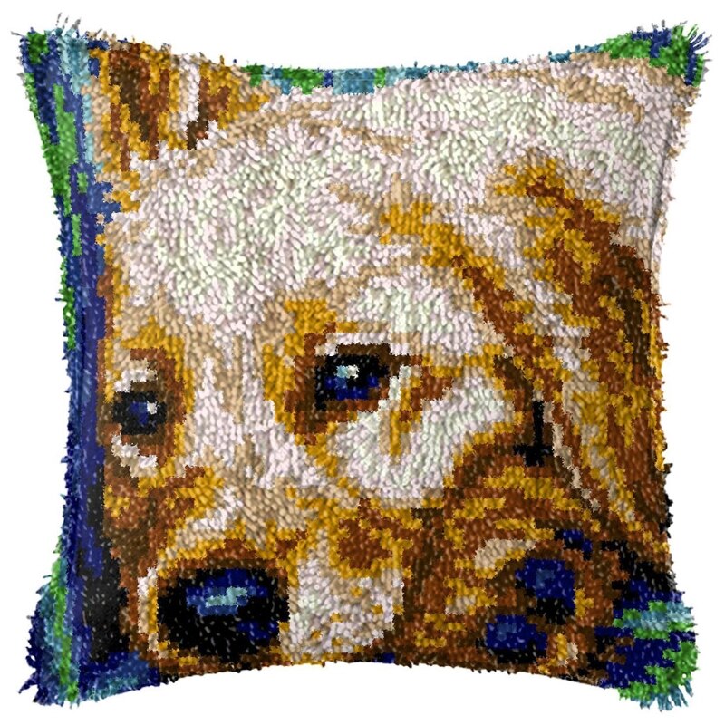 Hondenkussenhoes met 3d segmenten, handwerk, doe-het-zelf-haakpakketten, kruissteekmaterialen