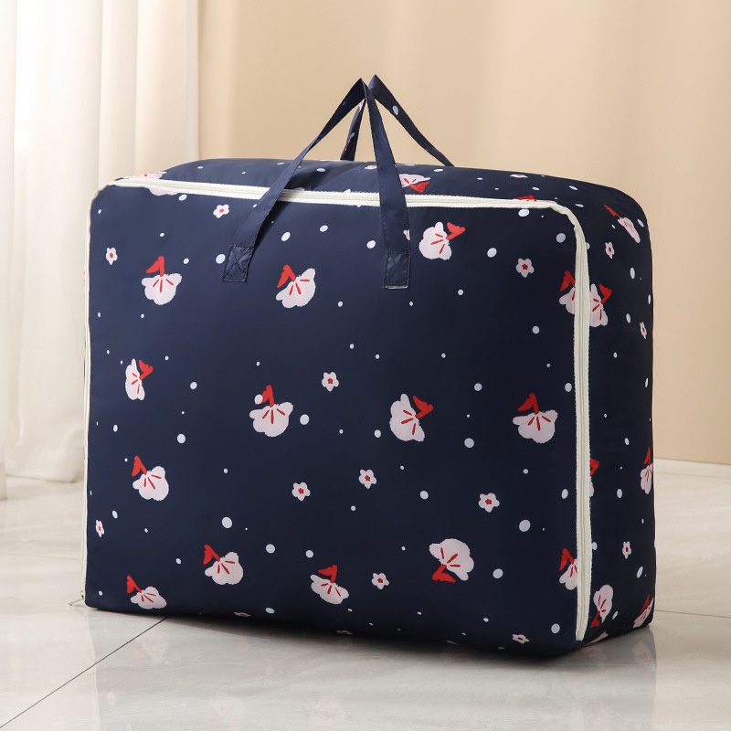 Grand sac de rangement en tissu Oxford, sac de rangement pour vêtements pliants couette, imperméable, sacs de finition d'armoire anti-poussière à fermeture éclair: L Shuying