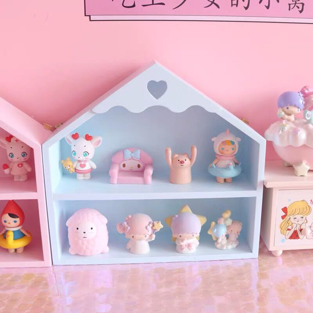 Leuke Houten Desktop Opbergrek Voor Meisjes, Roze Kast, Cosmetische Rek, Borstel Organizer, Huis, Slaapkamer Decoratie, Leuke Ornamen