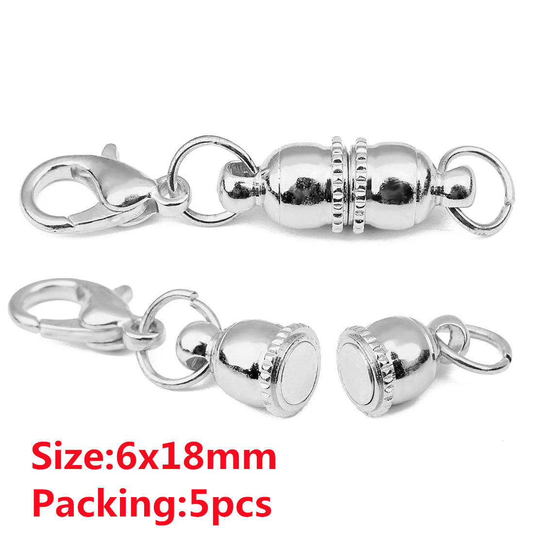 5-10 Sets/Lot Magnetic Clasps for Jewelry Making DIY Bracelet Necklace Magnet Clasp Connector Buckle Fasteners Accessories: Beige
