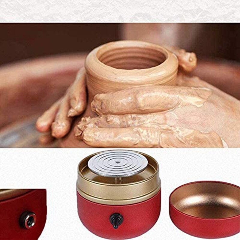 Keramikhjulmaskine, justerbar hastighed elektrisk keramikmaskine med bakke til børn, begyndere og keramik art us plug