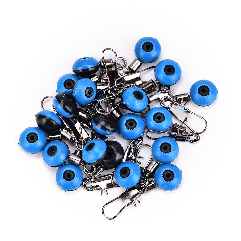20Pcs Space Beans Fishing Connector Float Connector Rolling Swivel Fishing accessories Fishing Tackle Tool: S