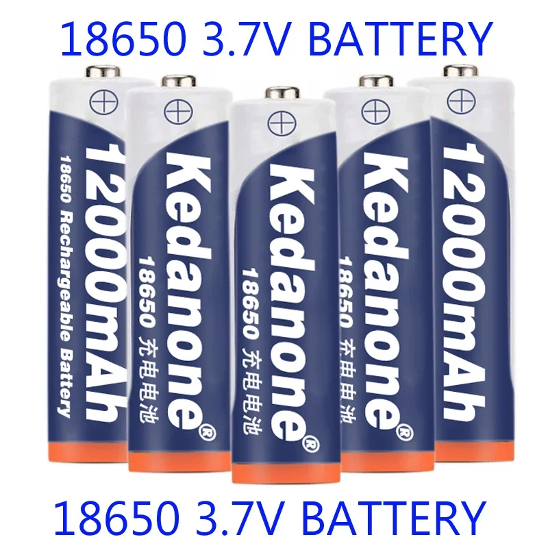 Nuova batteria ricaricabile 18650 3.7V 18650 12000mAh capacità batteria ricaricabile agli ioni di litio per batteria torcia elettrica
