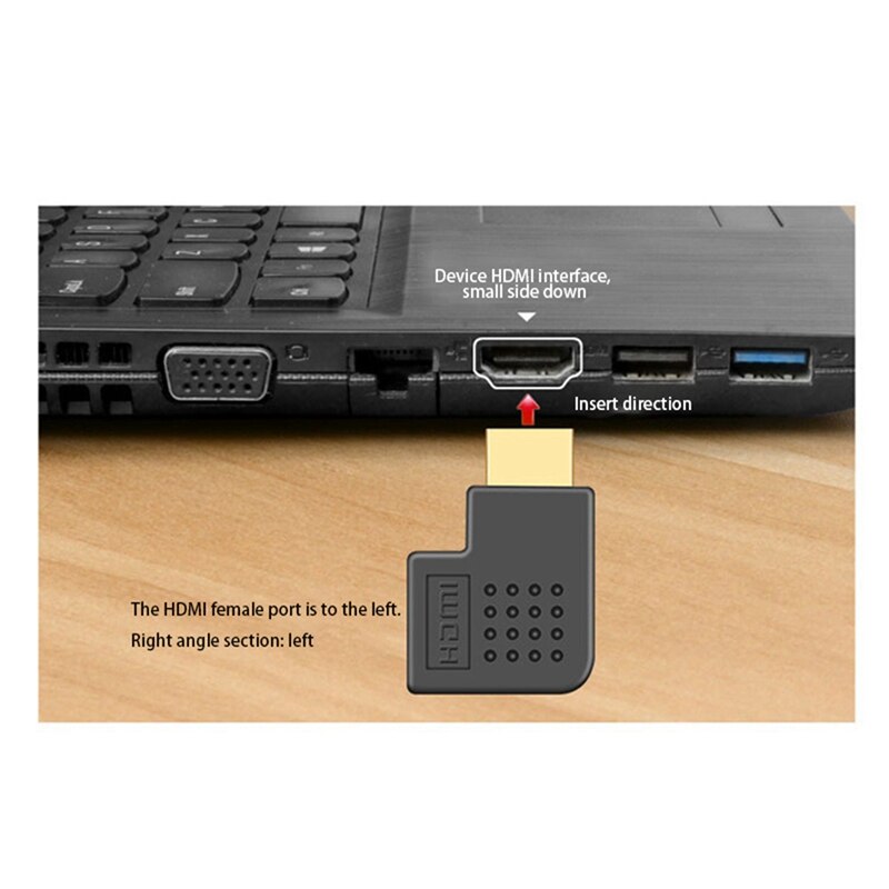 HDMI Adapter Male to Female Converter for PS4 Projector HDTV Laptop Monitor PC Converter Left
