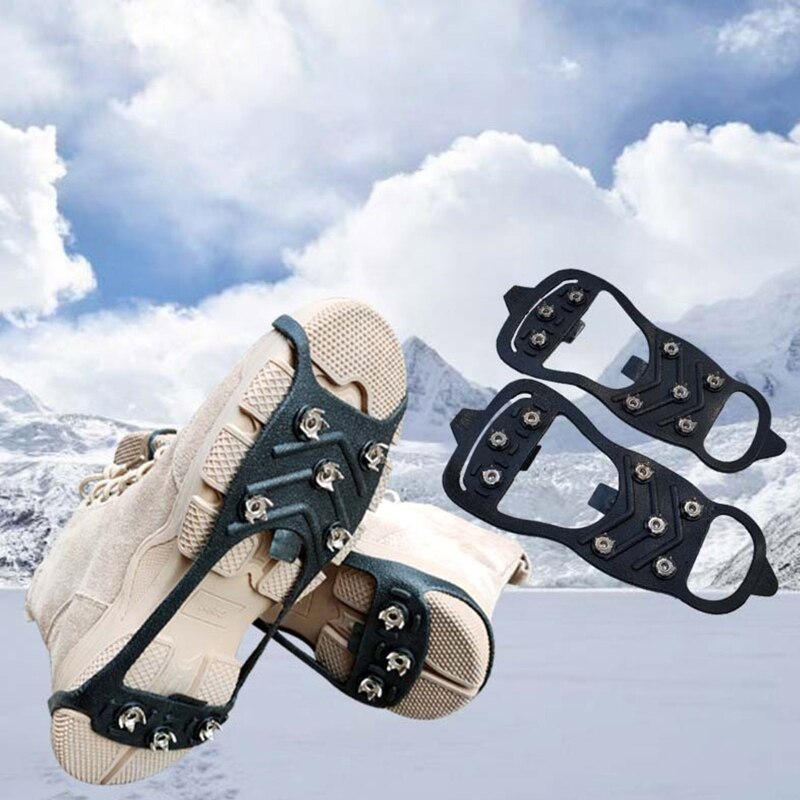 8-Tand Ice Sneeuw Grips Over Schoen/Boot Traction Cleats Spikes Winter Klimmen Anti-Slip Sneeuw Spikes grips Cleats