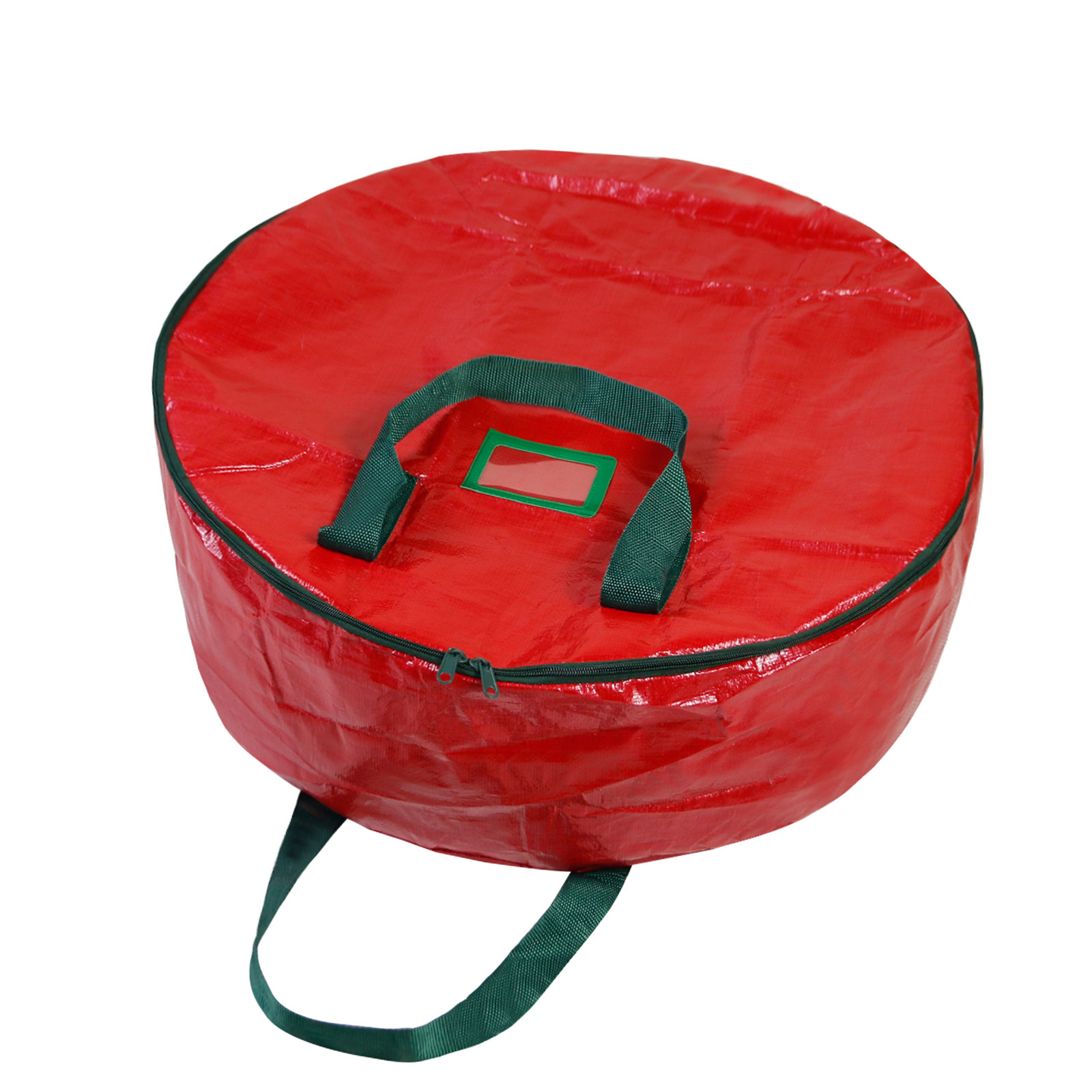 Christmas Wreath Portable Large-capacity Storage Bag Dust-proof Storage Bag Waterproof and Insect-proof Plastic Bag: 60 18cm red