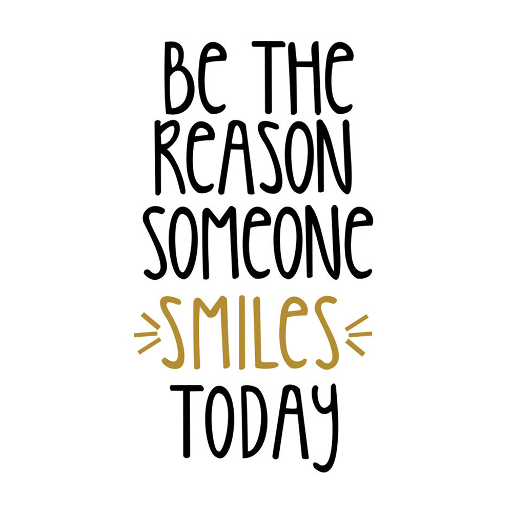 Removable Wall Sticker Smiles Today Letter Letter PVC Wall Sticker Self-adhesive Decal Home Living Room Decoration