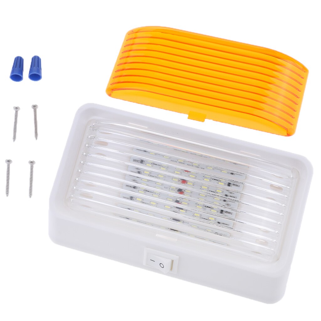 Led Rv Ovale Veranda Utility Licht Met Clear & Amber Lenzen 12V Voor Rv Kampeerders