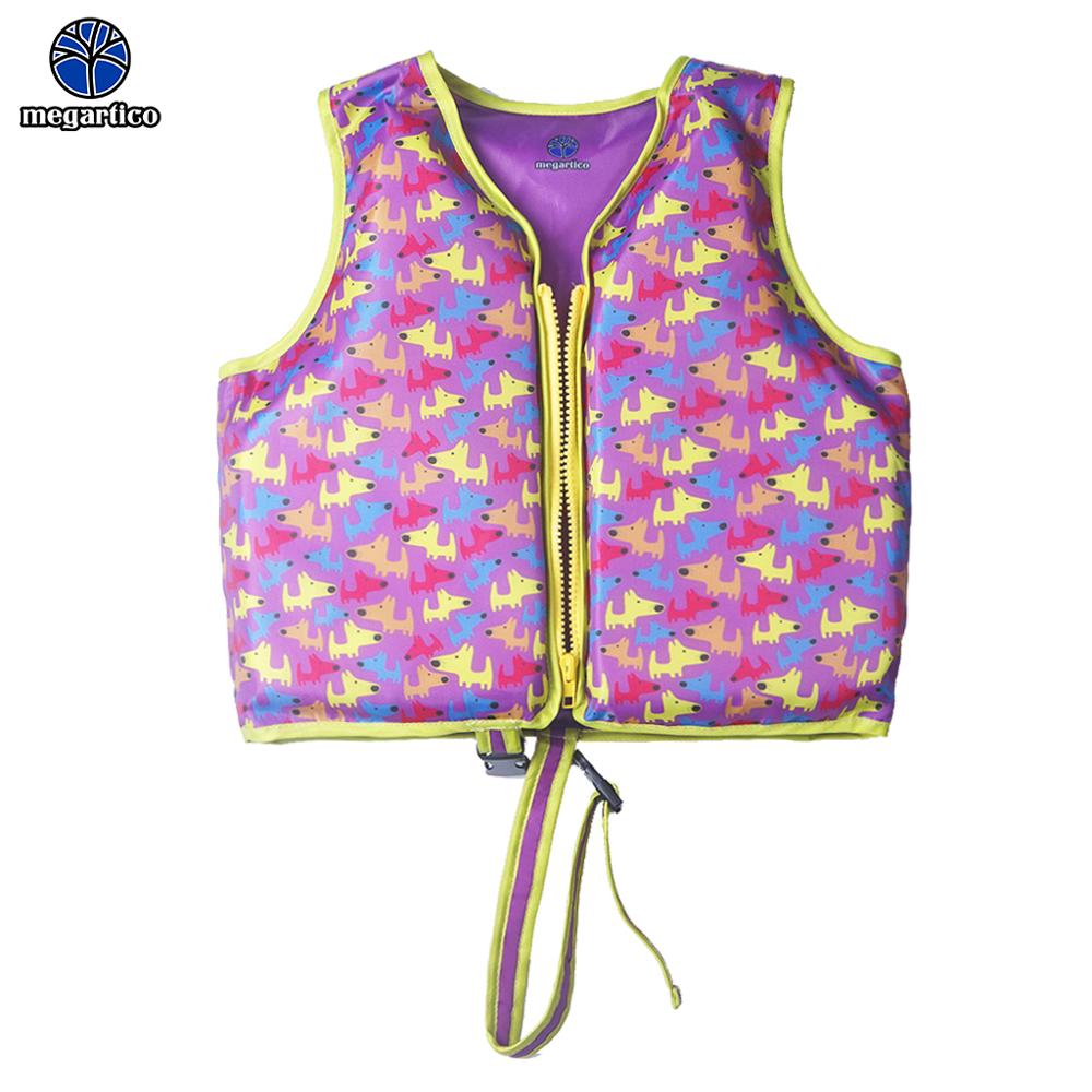 Megartico zwemvest kinderen swim trainer vest voor kinderen honden print peuter water sport leven jas kids zwemmen vest