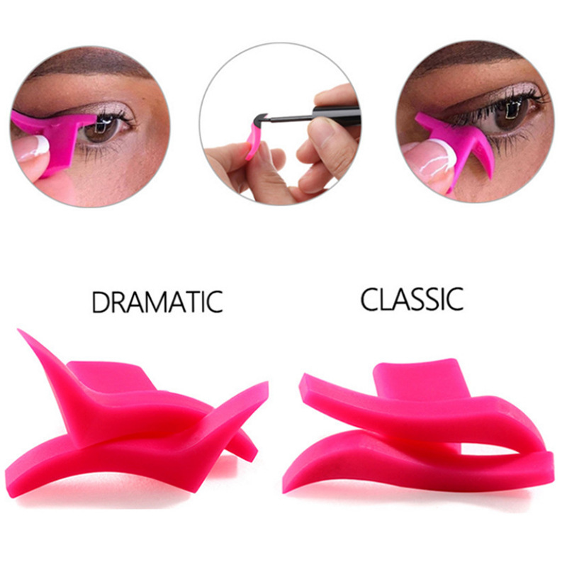 1 par eyeliner stempel skabelon stencil modeller makeup vinge stil let at makeup øjen vinge