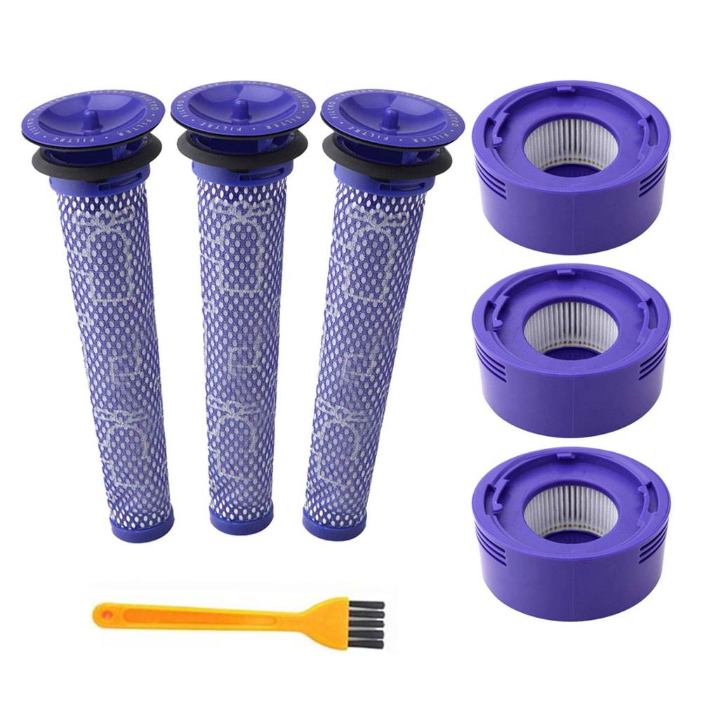 8 Pack Pre-Filters and 2 Pack HEPA Post-Filters Replacements Compatible Dyson V8 and V7 Cordless Vacuum Cleaners: 6pcs