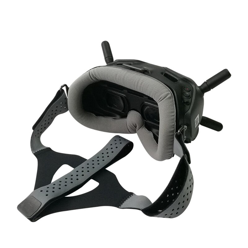 Øjenpude med hovedrembåndssæt til dji digitale fpv -beskyttelsesbriller ansigtsplade udskiftningssæt (grå)