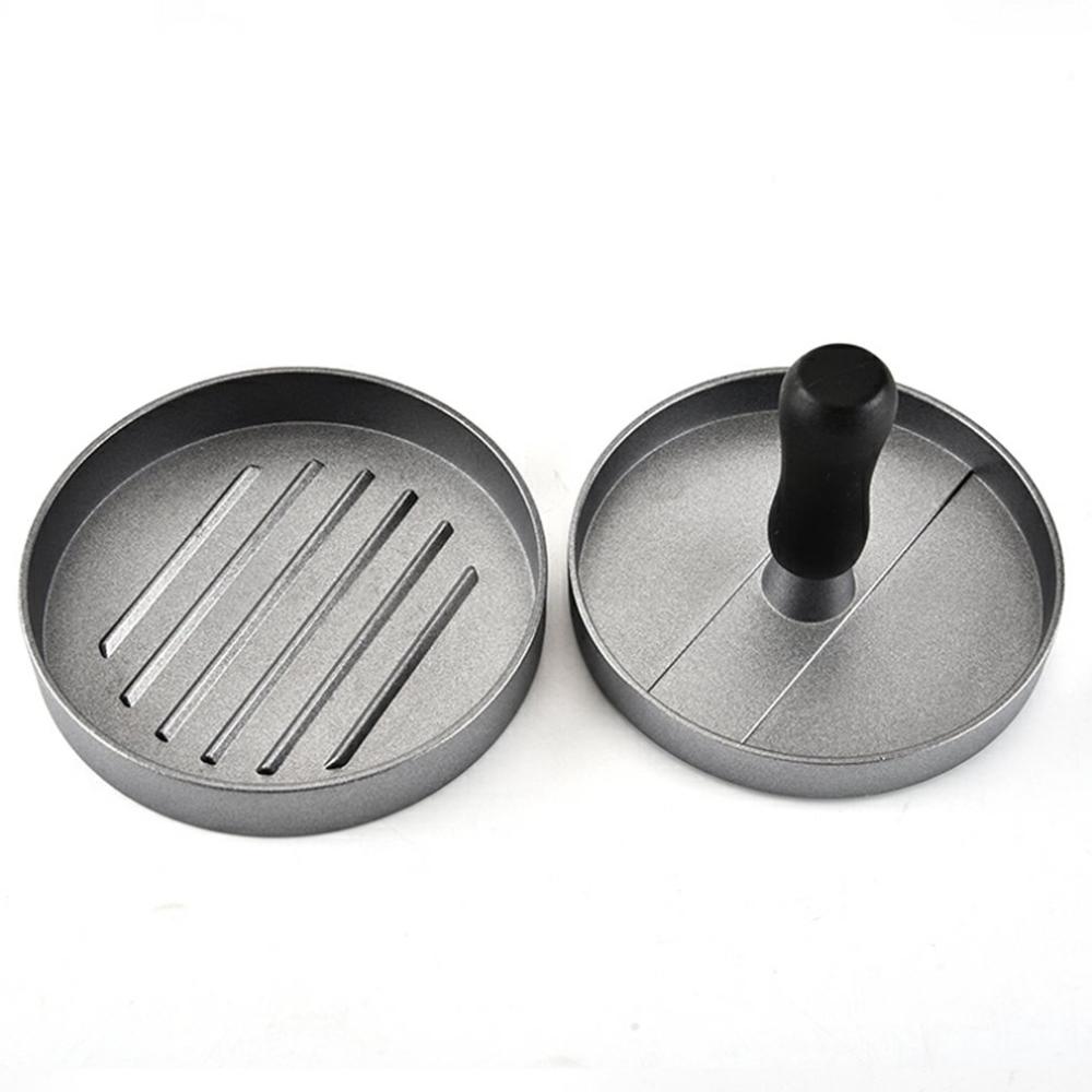 Abs avtakbar burgerpress rund nonstick håndlaget burger kjøtt gjør biff grille burger pai maskin kjøkken kjøtt verktøy: En