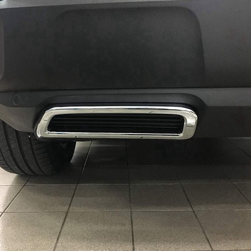 1Pair Chrome Rear Exhaust Pipe Muffler Cover Decor Trim Exhaust Pipe Tail Cover For Peugeot 3008 4008 5008