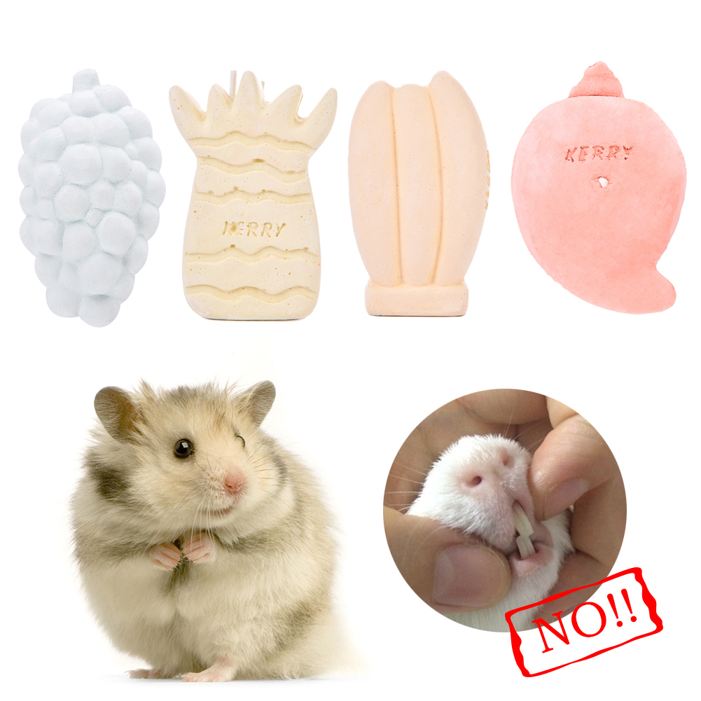 Lille kæledyr dyr frugt form mineraler molar sten gulerodsformet kæledyr molar sten tyggetøj til chinchilla / hamster / marsvin