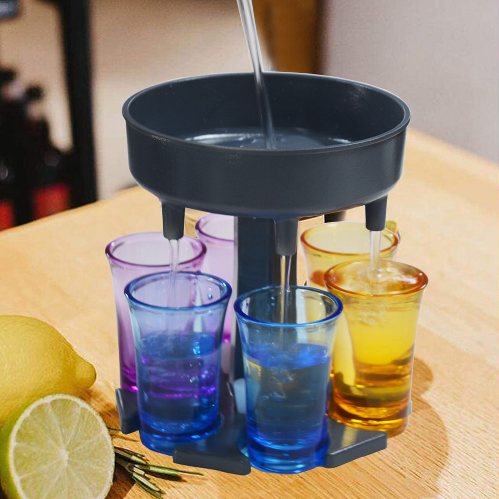 6 Shot Wine Dispenser Holder Glass Rack Cooler Beer Beverage Dispenser Shot Party Bar Accessories