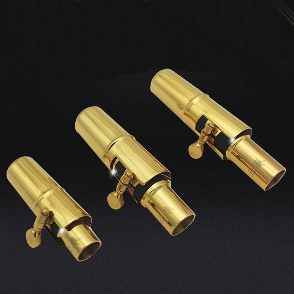 MoonEmbassy Brass Bb Tenor Saxophone Mouthpiece Gold Plated Eb Alto Sax Mouthpiece Soprano Sax Mouthpieces