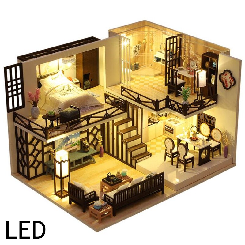 DIY Miniature Doll House Kit Handmade Chinese Style Garden Building Assembly Production Model Christmas Birthday: 6