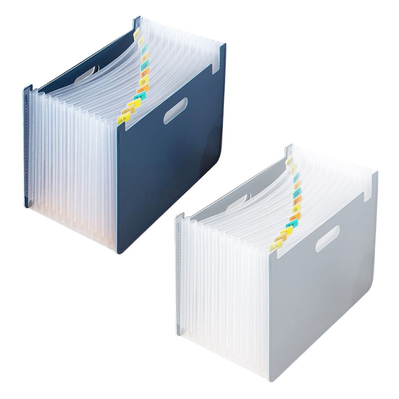 OOTDTY, carpeta de archivo con 13 bolsillos en expansión, organizador A4, soporte de almacenamiento de papel para documentos, material de oficina y escuela