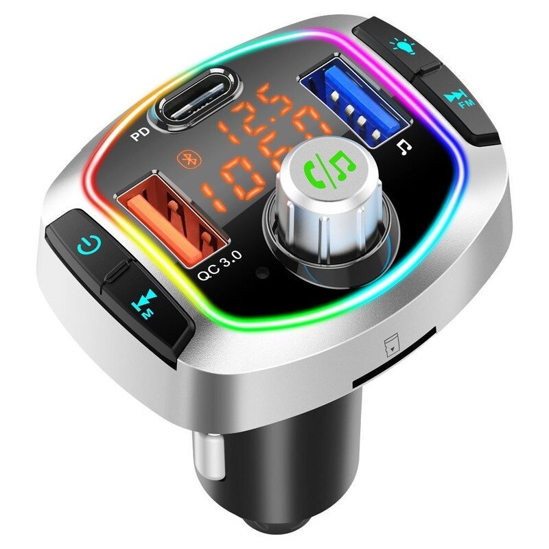 Auto Bluetooth Ontvanger MP3 Speelt 5.0 Lossless Muziek, Auto Sigarettenaansteker Multifunctionele Levert Snelle Opladen Bc63