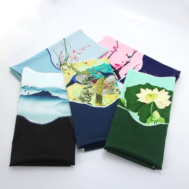 40*50 cm Imitatie zijde bloemen diy tas stof doek naaien patroon stof patchwork craft materiaal textiel cartoon tas stof