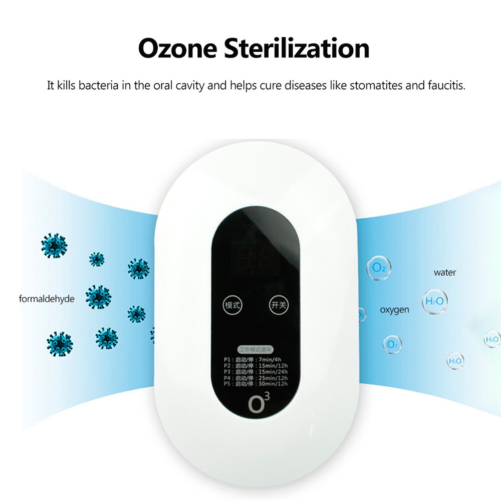 Portable Ozone-Generator Sterilizer Air purifier Air Monitor Purification Fruit Vegetables Water Food Ozonator Ionizator