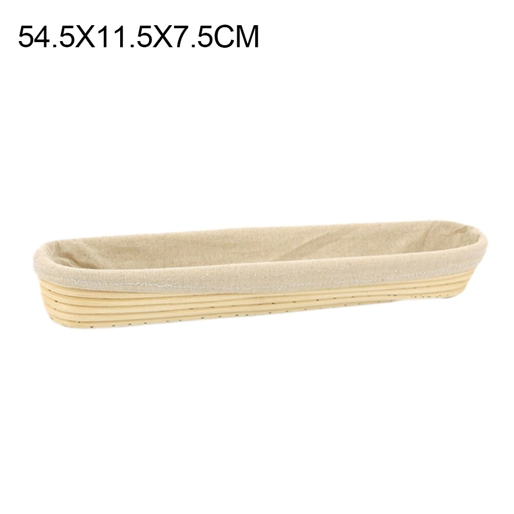 Baguette, fermentación, pan francés, cesta de mimbre a prueba de masa con cubierta de tela, es perfecta para la fermentación de masa baguette.: L