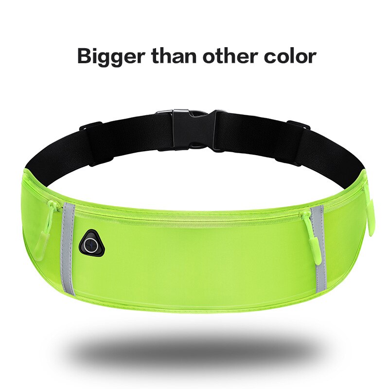 Waist Belts Pouch Packs Phone Bags Sport Running Case Carrying Cover Night vision For iPhone Huawei Xiaomi Redmi note 8: Green