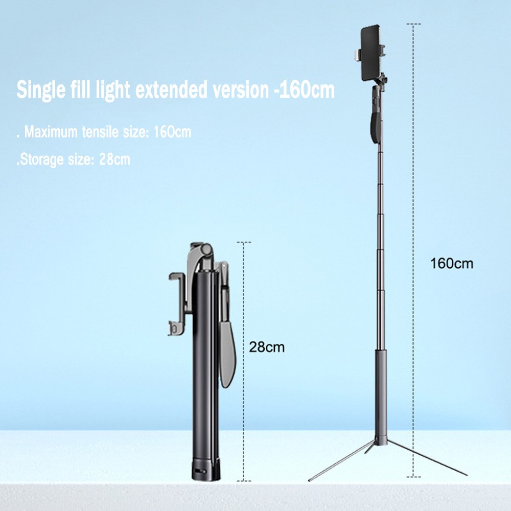 Kijek do Selfie Bluetooth Gimbal Stabilizator 3-osiowy 86cm Stal Nierdzewna dla iPhone Kamery Akcji: 160cm