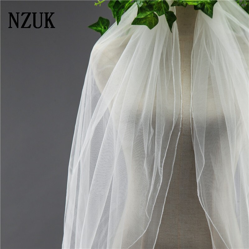 Velo De Novia De tul De 3 M De largo, velo De Novia nupcial con borde De cinta De dos capas, accesorios De boda, Velos De Novia Veu De Noiva Longo