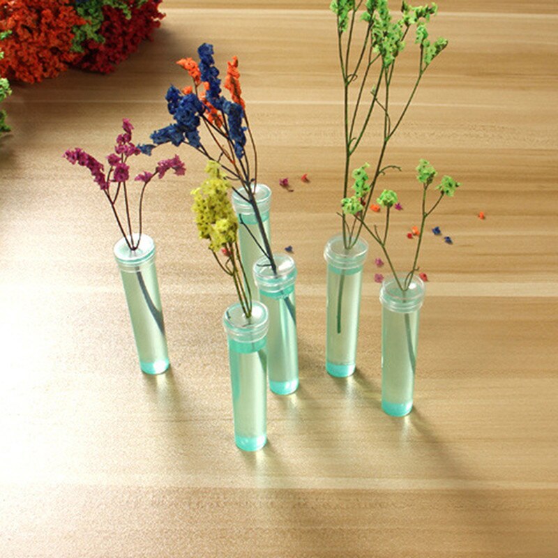 50 stk. 4cm/7cm blomsternæringsrør plastblomstret vandrør med hætte holder frisk rhizomrør hydroponisk beholder til blomst