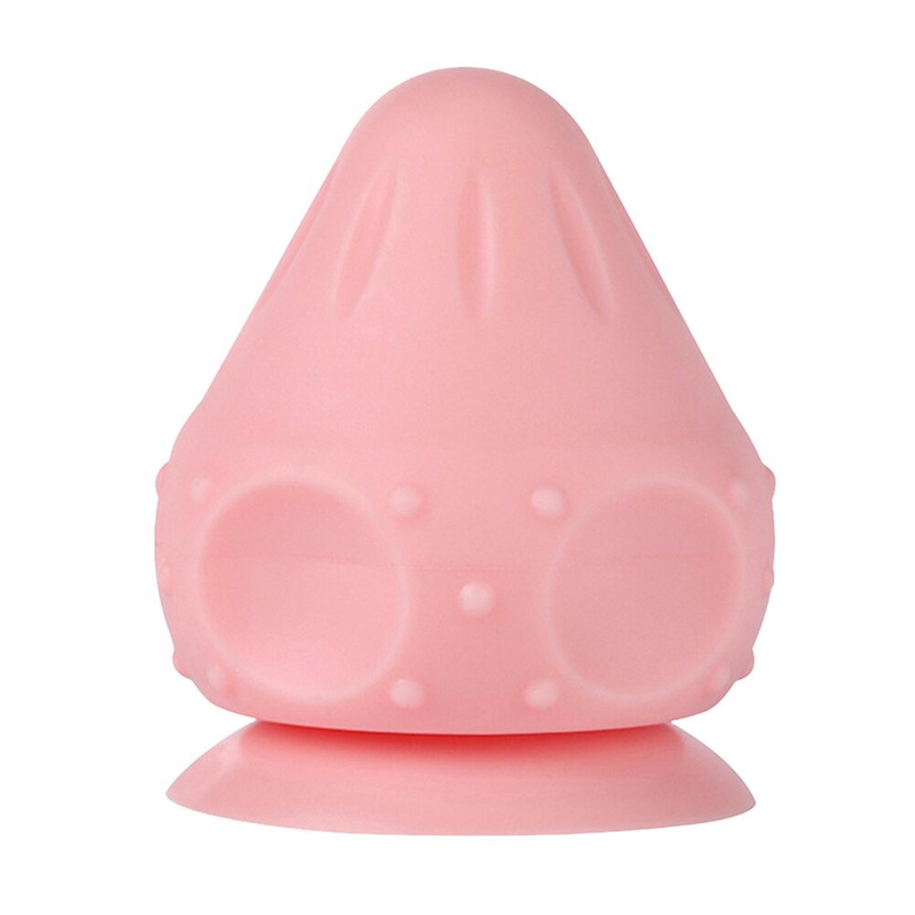 Cono de masaje de silicona, Bola de adsorción sólida, aparato de masaje de liberación muscular de Psoas, espátula para espalda y columna vertebral, espátula para pies y Yoga: Pink